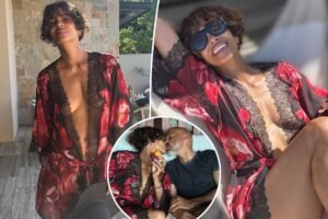 Read more about the article Halle Berry celebrates 60th birthday in nothing but a silky robe