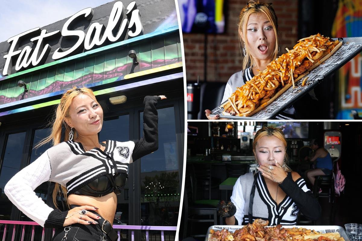 You are currently viewing LA’s top competitive eater tries Fat Sal’s $100, gigantic 30-inch sub