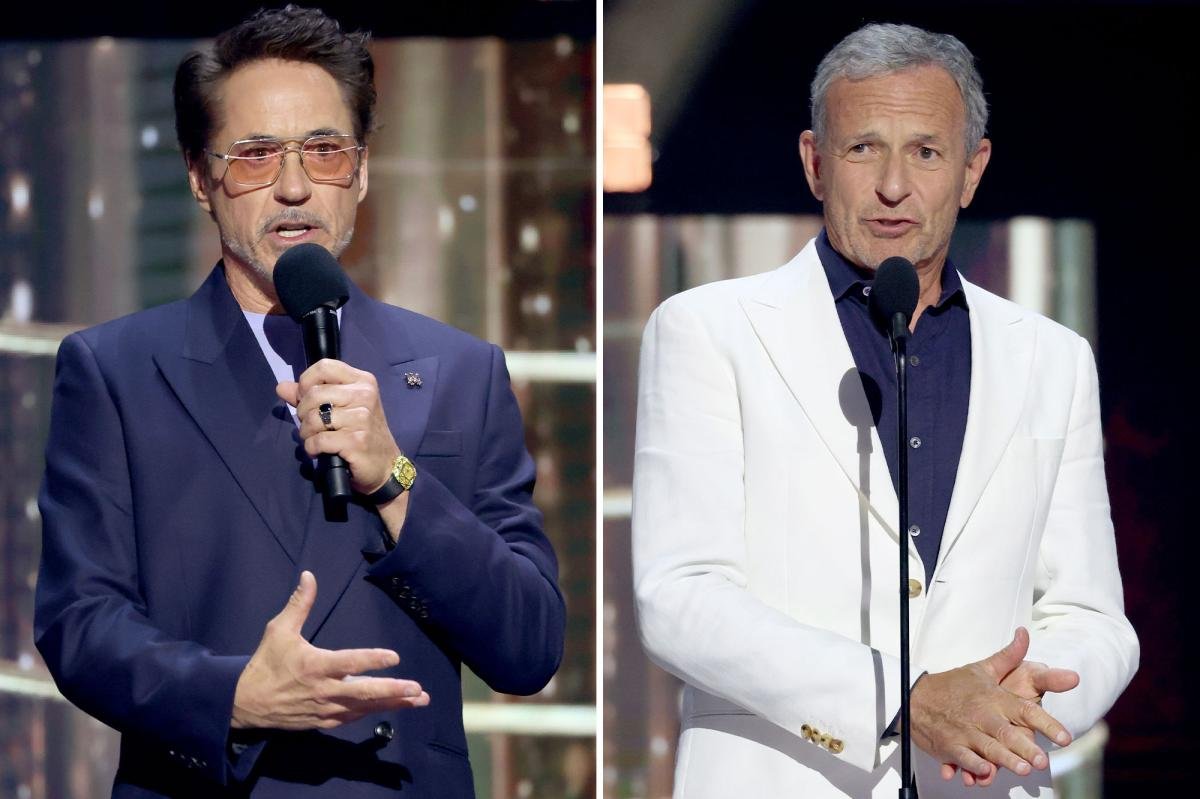 You are currently viewing Robert Downey Jr. honors Bob Iger in 4-word sentiment at D23 as ex-Disney boss takes Lakers reigns
