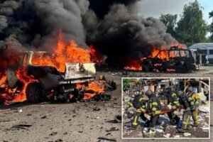 Read more about the article Ukraine fires almost 800 drones at Moscow while Russian missiles kill 10 in Kharkiv
