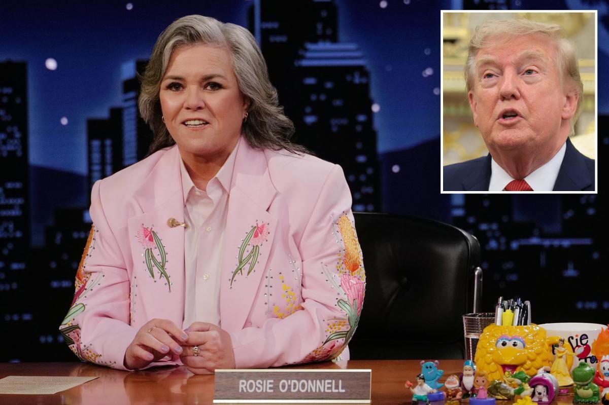 You are currently viewing Rosie O’Donnell takes shots at archrival Trump during ‘Jimmy Kimmel Live!’ hosting stint: ‘Hi, I know youâre watching’