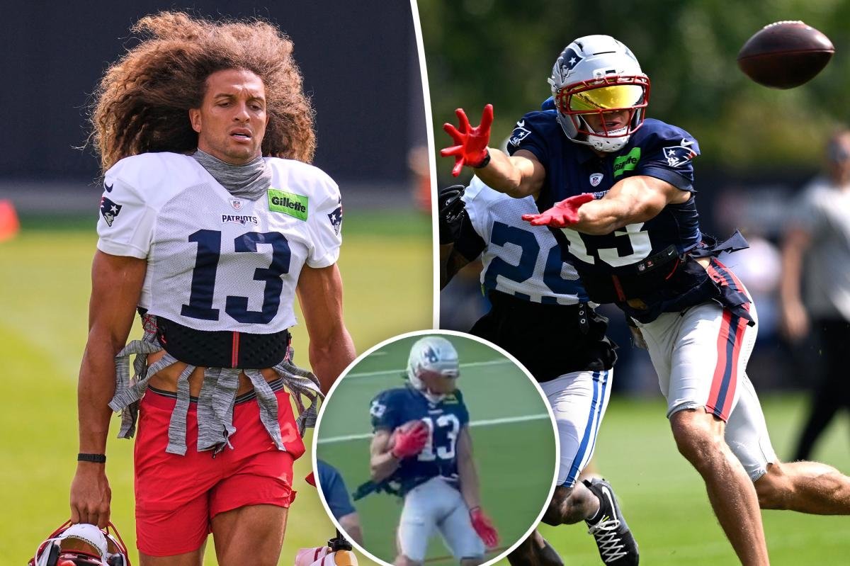 Read more about the article Mack Hollins breaks out adult-themed TD celebration after long practice score