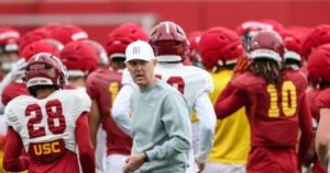 Read more about the article New facility, new receivers give Lincoln Riley new hope as USC opens fall camp