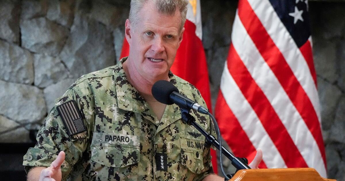 You are currently viewing Top U.S. admiral warns against coercion, says no nation will dominate Indo-Pacific