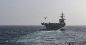 Read more about the article Trump says USS Lincoln’s record time at sea during Iran operations ‘not nearly long enough’