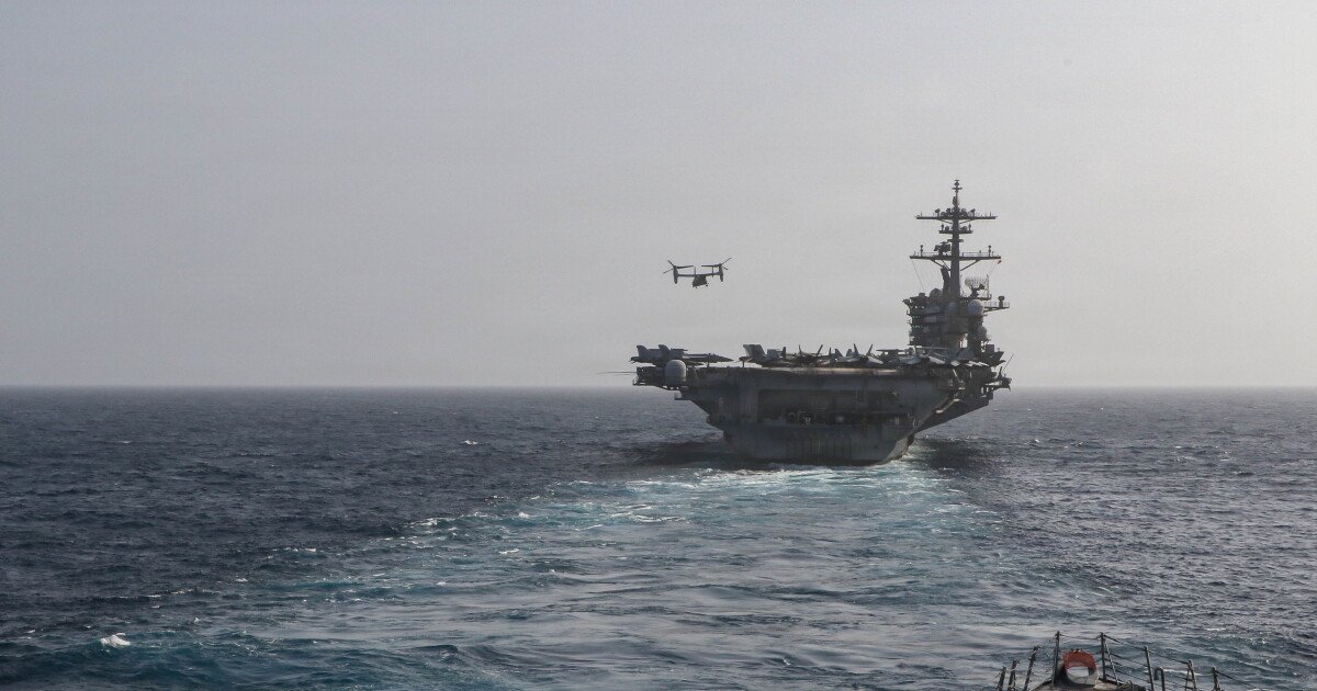 You are currently viewing Trump says USS Lincoln’s record time at sea during Iran operations ‘not nearly long enough’