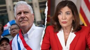 Read more about the article Kathy Hochul’s lead over Bruce Blakeman narrows in NY governor poll