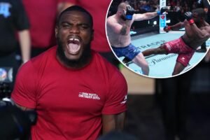 Read more about the article Ex-Jets linebacker earns UFC contract after wild 34-second knockout