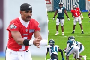 Read more about the article Eagles blasted for posting video of Jalen Hurts interception: Someone ‘may get fired’
