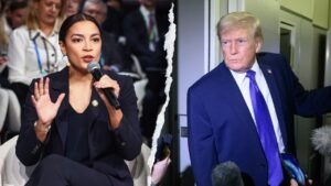 Read more about the article Trump says Ocasio-Cortez is backing away from defund police stance