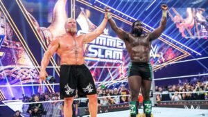 Read more about the article SummerSlam results: Oba Femi pins Brock Lesnar in a Hell in a Cell match