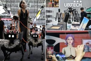 Read more about the article China robot makers show off latest humanoids as tech event draws surprise visit from Nvidia CEO’s daughter
