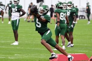 Read more about the article Garrett Wilson, Geno Smith show off growing chemistry on pretty Jets touchdown