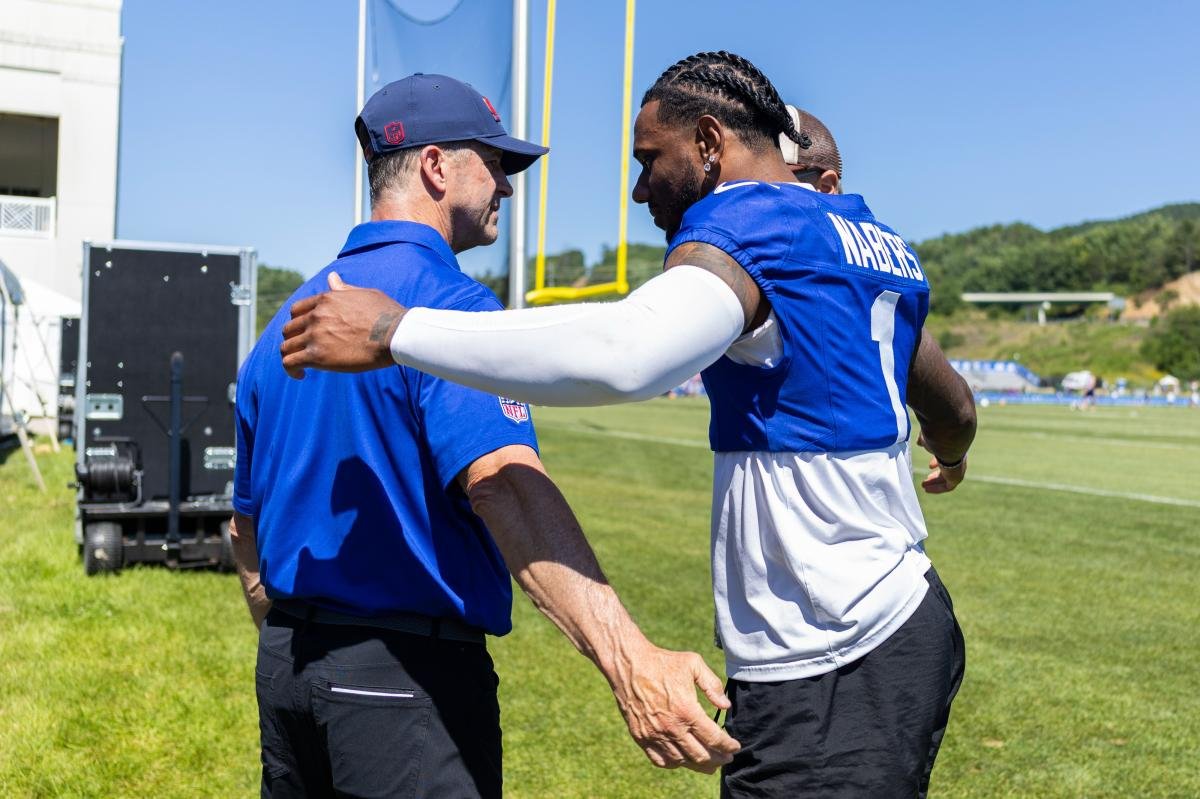 You are currently viewing Why Malik Nabers is sticking close to John Harbaugh at Giants camp