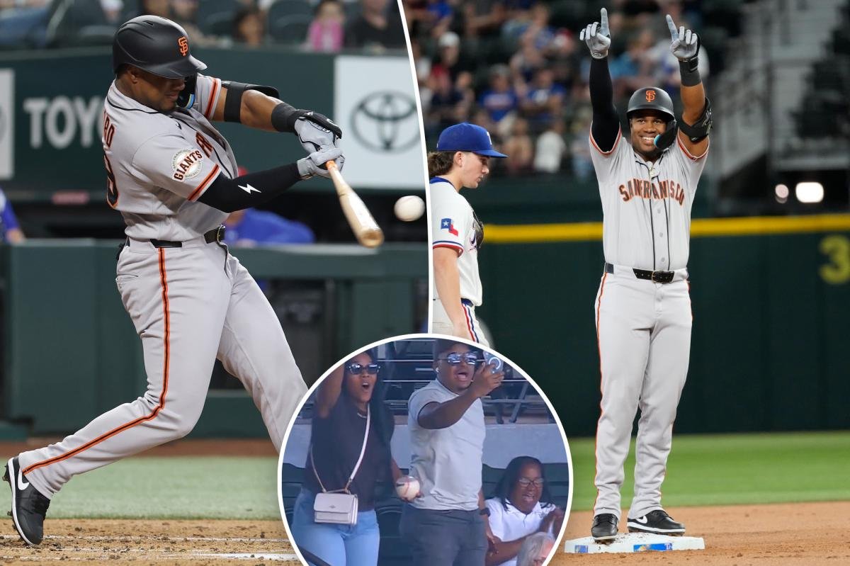 You are currently viewing After 3,000 minor league at-bats, Giants rookie’s first big-league hit sends family into hysteria