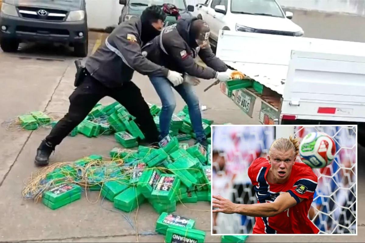 You are currently viewing Cocaine shipment plastered with stickers of Norwegain soccer star Erling Haaland sezied in Ecuador