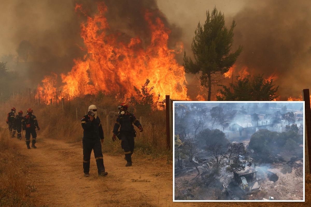 You are currently viewing Wildfires rage across Europe as firefighters battle blazes strengthened by gale-force winds
