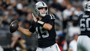 Read more about the article Raiders rookie Fernando Mendoza thanks God for an NFL debut that compares favorably to ‘Mr Brady’