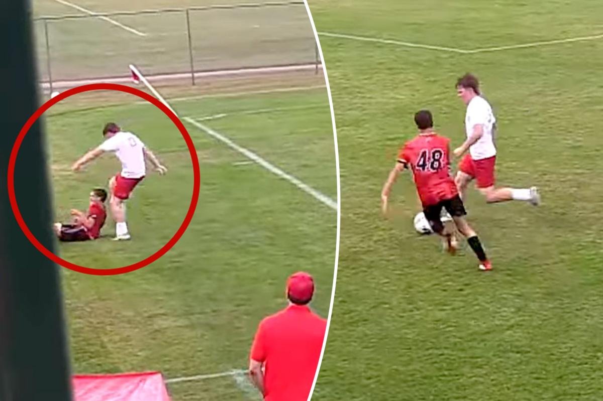 You are currently viewing High school soccer player kicks, punches opponent in head in horrifying scene: ‘Ban that kid’
