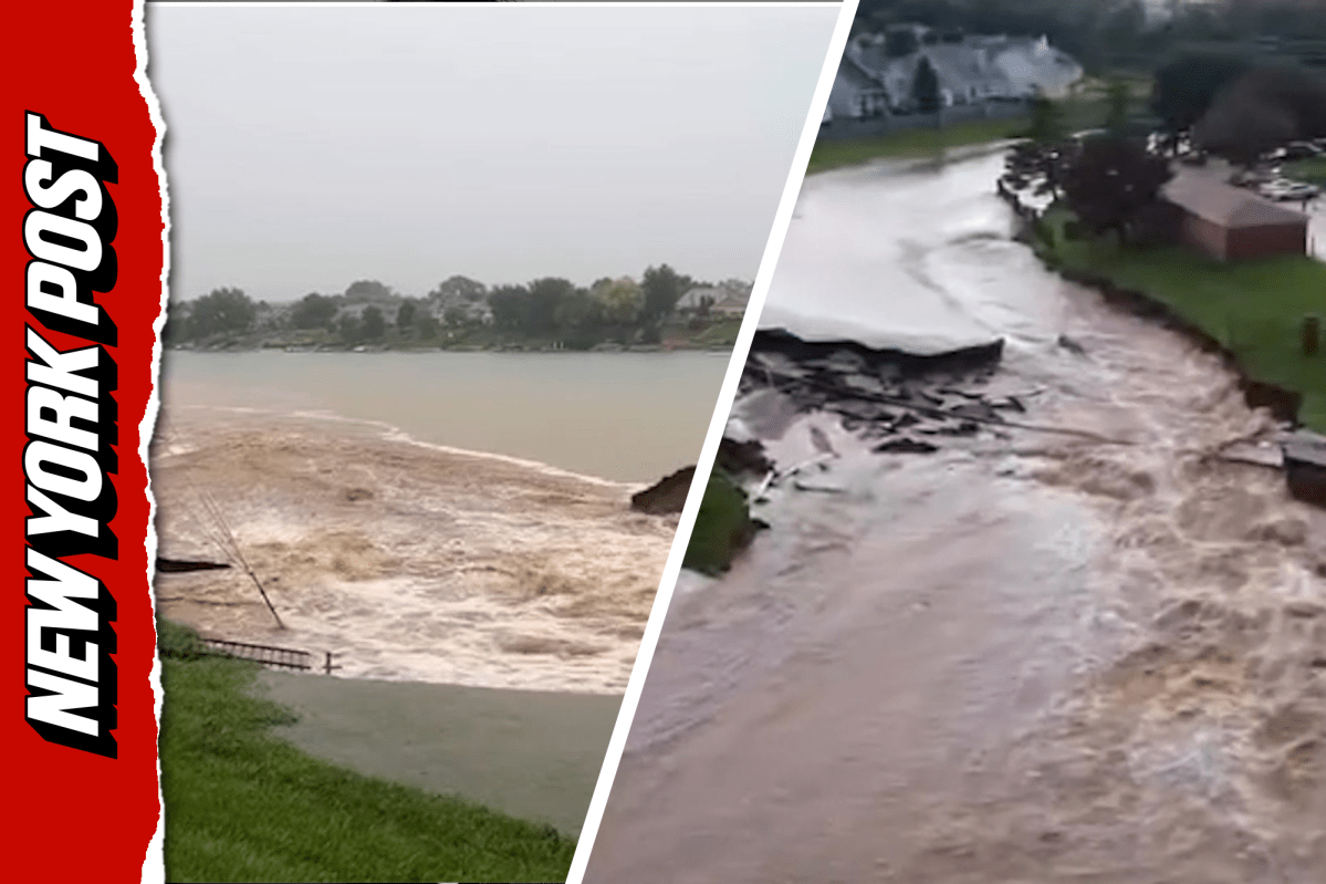 You are currently viewing Raging floodwaters wash away road in historic Indiana flooding (Video)