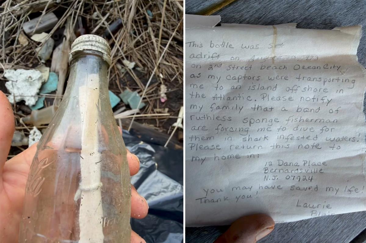 You are currently viewing Mans finds Jersey Shore message tucked inside bottle 53 years after it was set adrift — discovers he shares birthday with girl who wrote it