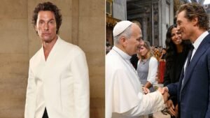 Read more about the article Matthew McConaughey says Pope Leo XIV meeting sparked political ambitions