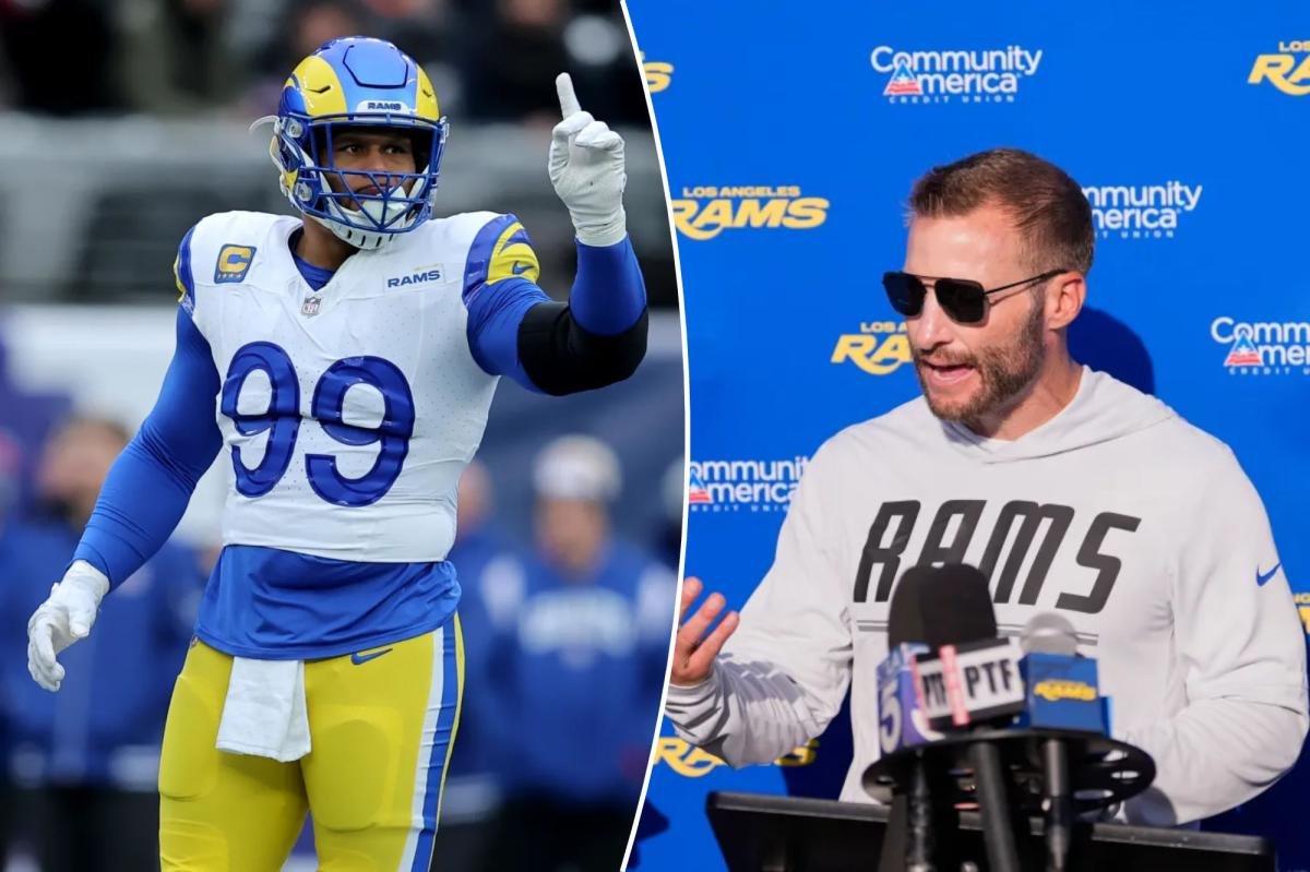 You are currently viewing Rams coach Sean McVay shares speedy reason Aaron Donald is ‘serious’ about returning