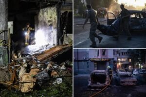 Read more about the article Russia hits Ukrainian capital with ballistic missiles and drones, killing at least 9