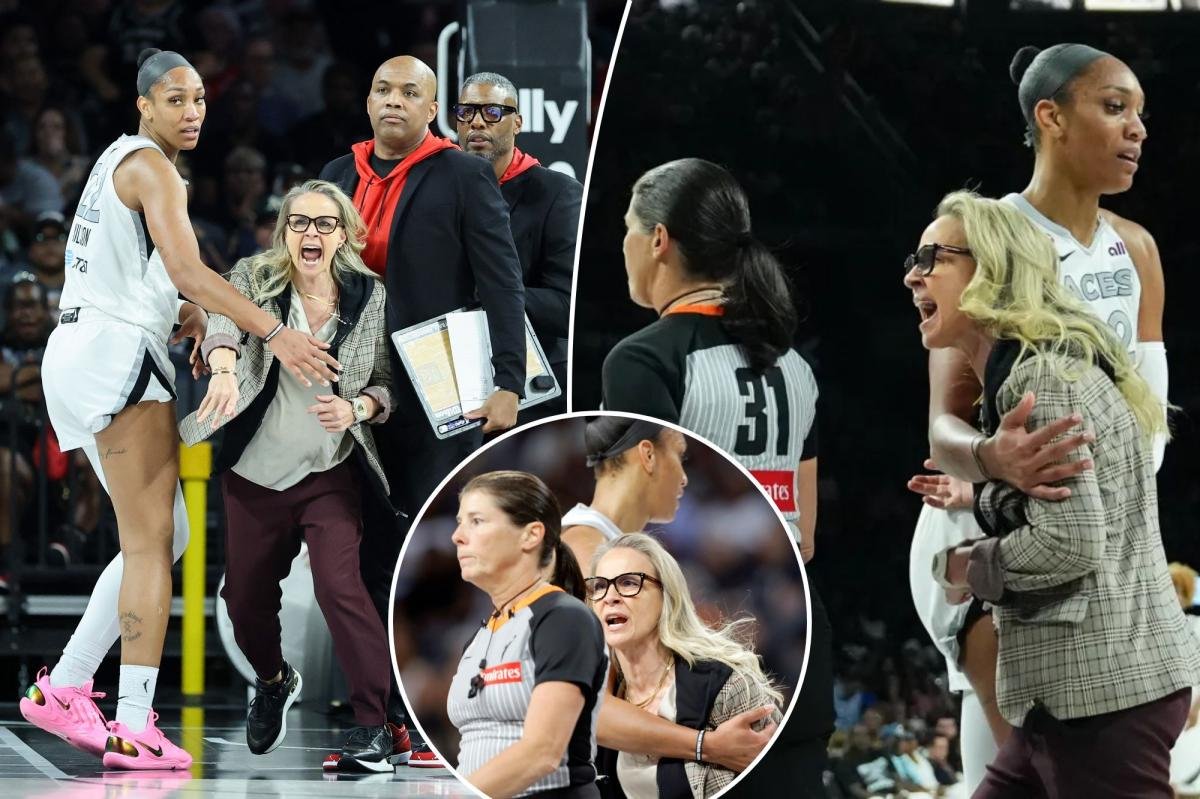 You are currently viewing Aces coach Becky Hammon blows up at refs after getting ejected in fiery WNBA scene