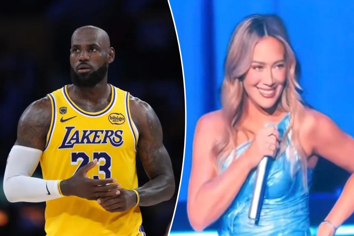 You are currently viewing 76ers star LeBron James catches a stray from Hilary Duff