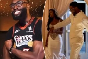 Read more about the article Jaylen Brown asking fans for romantic set ups after Donovan Mitchell-Coco Jones wedding: ‘Put em in the comments’