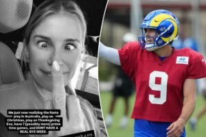 Read more about the article Kelly Stafford flips the bird after Rams schedule reality hits home