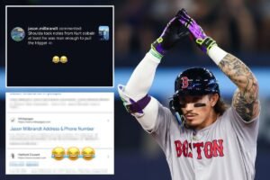 Read more about the article Jarren Duran posts fan message telling him to kill himself after previous suicide thoughts — and doxxes him