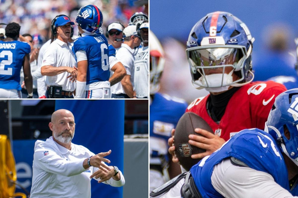You are currently viewing What Jaxson Dart must relearn under John Harbaugh’s new Giants staff