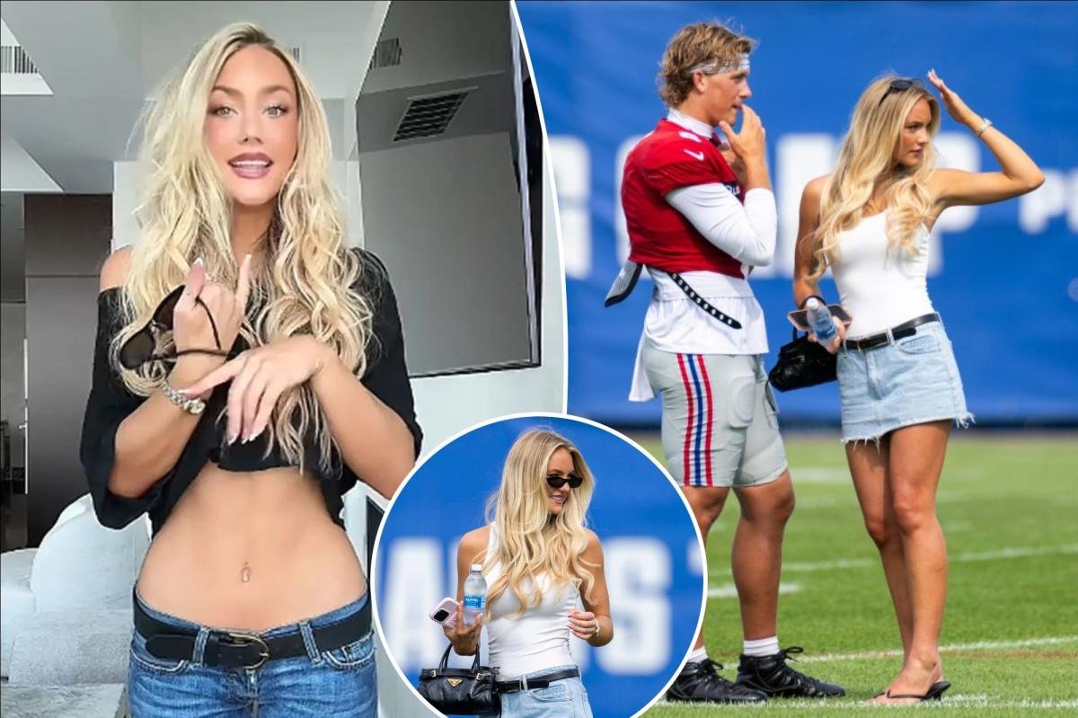 You are currently viewing Jaxson Dart’s girlfriend responds after WAG training camp controversy