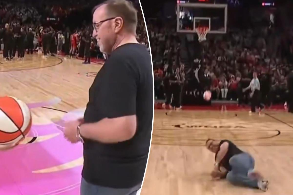 You are currently viewing WNBA fan’s half-court shot goes hilariously wrong: ‘Bob, are you OK?