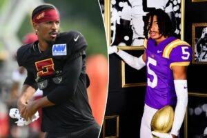 Read more about the article LSU star DJ Pickett refuses to give up wearing No. 5 in new wrinkle to Jayden Daniels drama