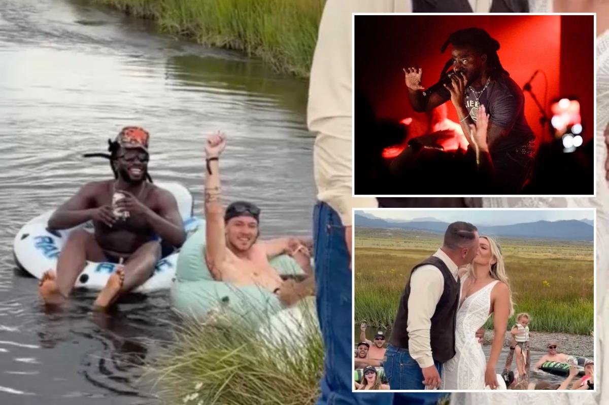 You are currently viewing Shaboozey crashes California couple’s wedding with surprise river cameo