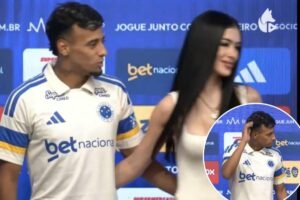 Read more about the article Soccer star snubbed by ‘Uruguayan Kim Kardashian’ girlfriend as triumphant moment turns awkward