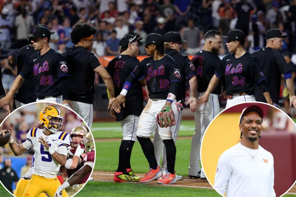 You are currently viewing Mets throw hilarious shade at Commanders’ Jayden Daniels over LSU number controversy