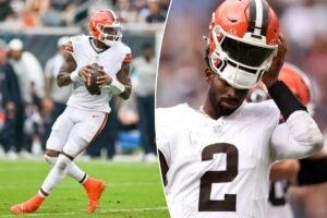 Read more about the article Deshaun Watson, Shedeur Sanders put up a mixed bag as they fight for Browns starter job