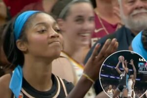 Read more about the article Caitlin Clark caught smiling with Angel Reese in anguish over missing potential game-winning layup