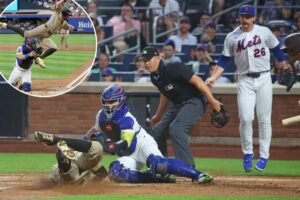Read more about the article Carson Benge’s big right arm is star again as rolling Mets nip Padres