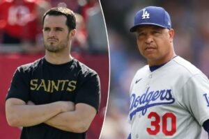 Read more about the article Derek Carr gives Dodgersâ Dave Roberts a heartwarming shout out after stunning UCLA news