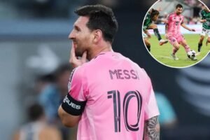 Read more about the article Lionel Messi returns for Inter Miami in Leagues Cup loss in first game since father’s death