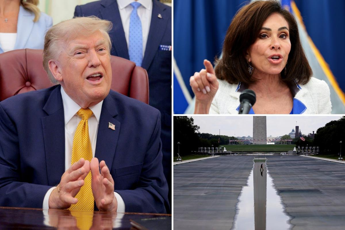 You are currently viewing Trump says Jeanine Pirro ‘choked’ by tossing out Reflecting Pool ‘vandalism’ case against Olympian: ‘Folded like an umbrella’