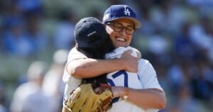 Read more about the article Two of Rob Reiner’s kids pay tribute to their dad with Dodgers ceremonial first pitches