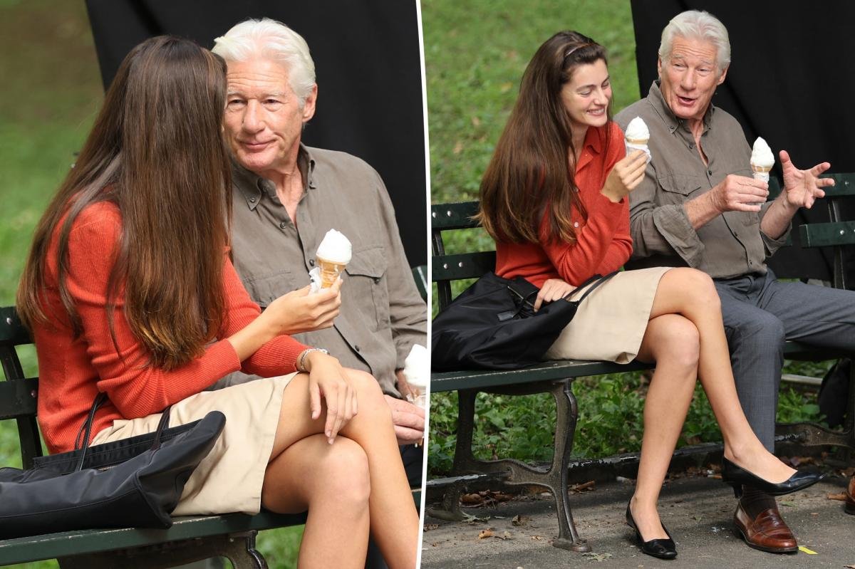 You are currently viewing Richard Gere, 76, cozies up to younger co-star, 28, while filming age-gap romance movie in NYC