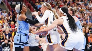 Read more about the article WNBA faces discipline dilemma after Carrington’s ‘White privilege’ post targeting Indiana Fever