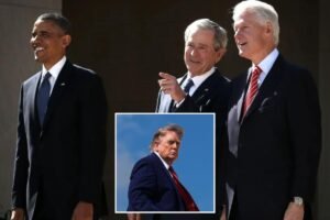 Read more about the article Trump goes unmentioned but not ignored as Clinton, Bush and Obama pen essays on US presidents